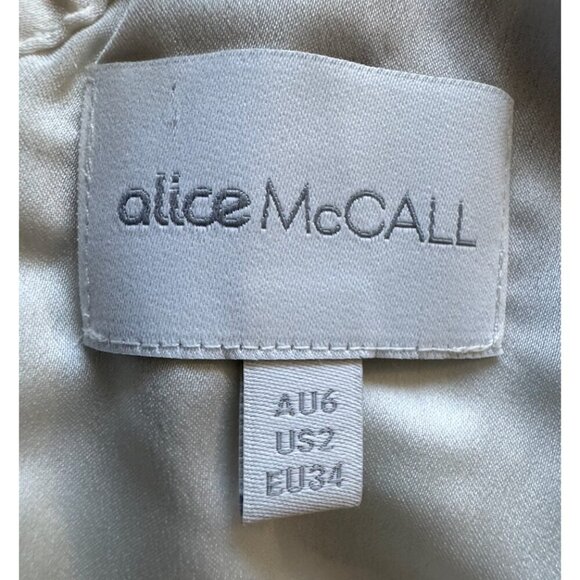 Alice McCall Dress Size US 2 Mini Flower Girl Party Cutout Long Sleeve White - Picture 6 of 10